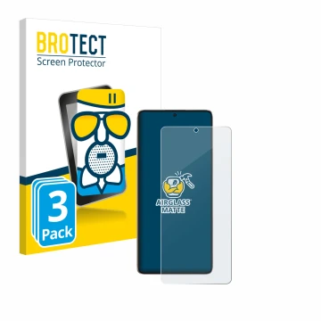 Vorderseite einer Produktverpackung mit dem Markenlogo BROTECT. Daneben ist das Gerät Xiaomi Poco F6 mit dem zugehörigen Displ