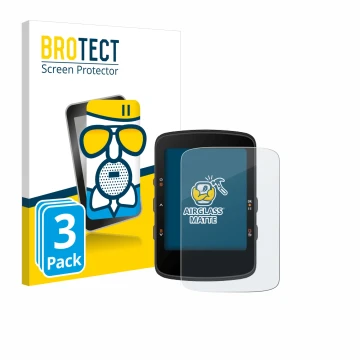 Vorderseite einer Produktverpackung mit dem Markenlogo BROTECT. Daneben ist das Gerät Bryton Rider 460 mit dem zugehörigen Dis
