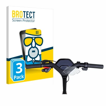Vorderseite einer Produktverpackung mit dem Markenlogo BROTECT. Daneben ist das Gerät Segway Ninebot P65D mit dem zugehörigen 