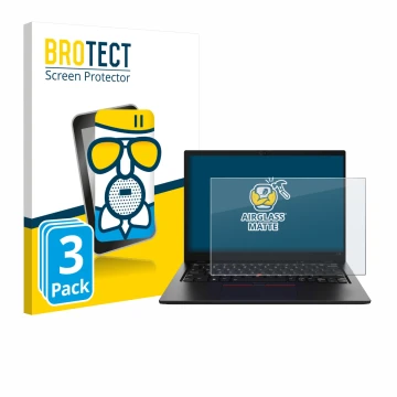 Vorderseite einer Produktverpackung mit dem Markenlogo BROTECT. Daneben ist das Gerät Lenovo ThinkPad L13 Gen 5 mit dem zugehö