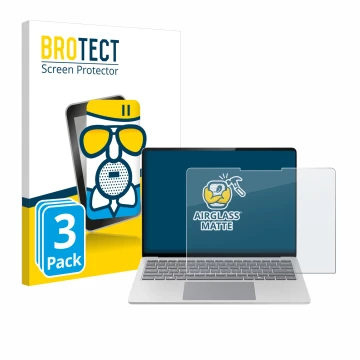 Vorderseite einer Produktverpackung mit dem Markenlogo BROTECT. Daneben ist das Gerät Microsoft Surface Laptop 7 15