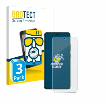 Vorderseite einer Produktverpackung mit dem Markenlogo BROTECT. Daneben ist das Gerät Oppo Reno 12 F 5G mit dem zugehörigen Di