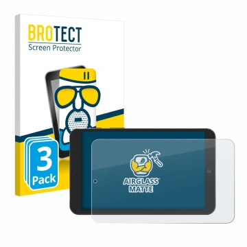 Vorderseite einer Produktverpackung mit dem Markenlogo BROTECT. Daneben ist das Gerät Mediacom SmartPad Iyo 8 mit dem zugehöri