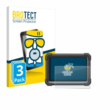 Vorderseite einer Produktverpackung mit dem Markenlogo BROTECT. Daneben ist das Gerät Launch X-431 Pro Dyno mit dem zugehörige