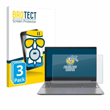 Vorderseite einer Produktverpackung mit dem Markenlogo BROTECT. Daneben ist das Gerät Lenovo 15.6