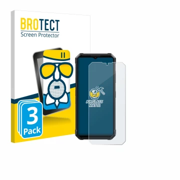 Vorderseite einer Produktverpackung mit dem Markenlogo BROTECT. Daneben ist das Gerät Fossibot F106 Pro mit dem zugehörigen Di