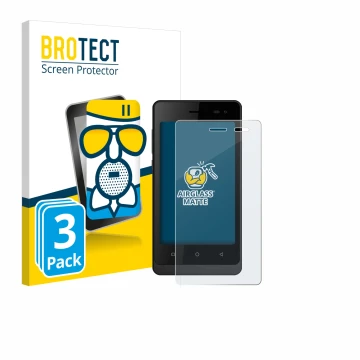 Vorderseite einer Produktverpackung mit dem Markenlogo BROTECT. Daneben ist das Gerät Logicom Wave 2 mit dem zugehörigen Displ