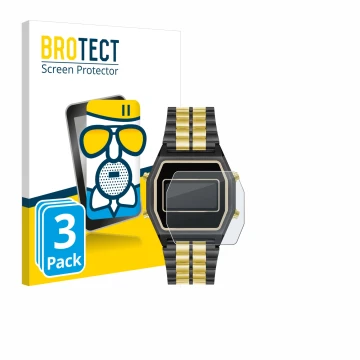 Vorderseite einer Produktverpackung mit dem Markenlogo BROTECT. Daneben ist das Gerät Armitron Rubik mit dem zugehörigen Displ