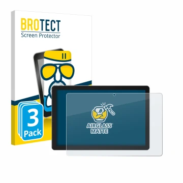 Vorderseite einer Produktverpackung mit dem Markenlogo BROTECT. Daneben ist das Gerät Xgody N02 Pro 10.1