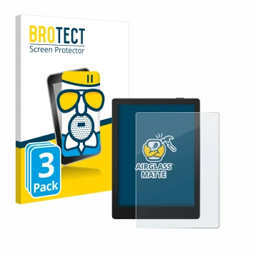 Vorderseite einer Produktverpackung mit dem Markenlogo BROTECT. Daneben ist das Gerät Boox Go 6 mit dem zugehörigen Displaysch