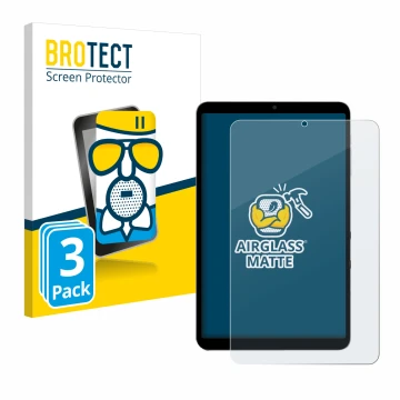 Vorderseite einer Produktverpackung mit dem Markenlogo BROTECT. Daneben ist das Gerät Alldocube iPlay 60 mini Turbo mit dem zu