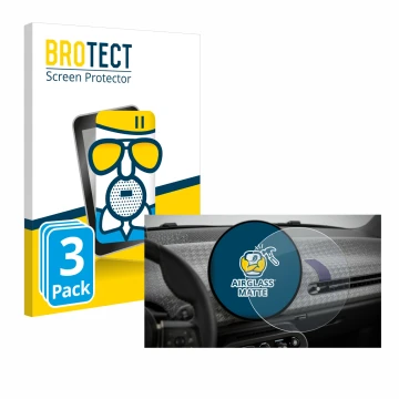 Vorderseite einer Produktverpackung mit dem Markenlogo BROTECT. Daneben ist das Gerät Mini Cooper Electric BJ 2024 mit dem zug