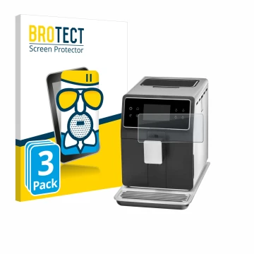 Vorderseite einer Produktverpackung mit dem Markenlogo BROTECT. Daneben ist das Gerät WMF Perfection 880L mit dem zugehörigen 