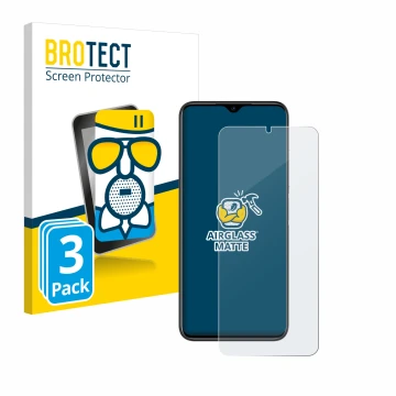 Vorderseite einer Produktverpackung mit dem Markenlogo BROTECT. Daneben ist das Gerät Doogee N50 Pro mit dem zugehörigen Displ