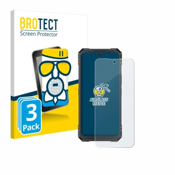 Vorderseite einer Produktverpackung mit dem Markenlogo BROTECT. Daneben ist das Gerät Cubot King Kong Star 2 mit dem zugehörig