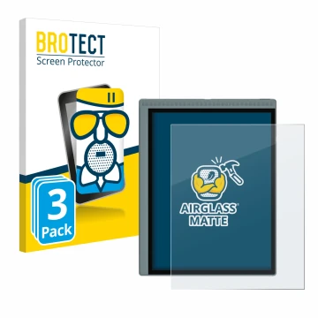 Vorderseite einer Produktverpackung mit dem Markenlogo BROTECT. Daneben ist das Gerät Bigme B1051C mit dem zugehörigen Display
