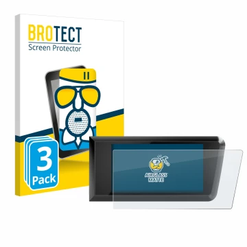 Vorderseite einer Produktverpackung mit dem Markenlogo BROTECT. Daneben ist das Gerät Bosch Purion 400 mit dem zugehörigen Dis