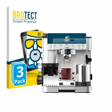 Vorderseite einer Produktverpackung mit dem Markenlogo BROTECT. Daneben ist das Gerät Ninja Luxe Cafe Premier ES601EU mit dem 