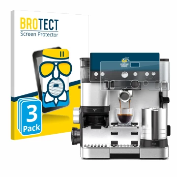 Vorderseite einer Produktverpackung mit dem Markenlogo BROTECT. Daneben ist das Gerät Ninja Luxe Cafe Essential mit dem zugehö