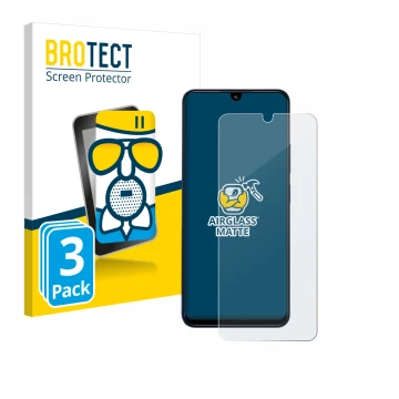 Vorderseite einer Produktverpackung mit dem Markenlogo BROTECT. Daneben ist das Gerät Xiaomi Redmi 14C mit dem zugehörigen Dis