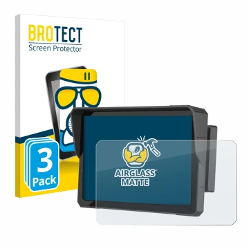 Vorderseite einer Produktverpackung mit dem Markenlogo BROTECT. Daneben ist das Gerät Carpuride W702B Pro 7