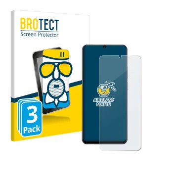 Vorderseite einer Produktverpackung mit dem Markenlogo BROTECT. Daneben ist das Gerät realme Note 60 4G mit dem zugehörigen Di