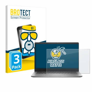 Vorderseite einer Produktverpackung mit dem Markenlogo BROTECT. Daneben ist das Gerät Dell Latitude 3340 Laptop 13.3