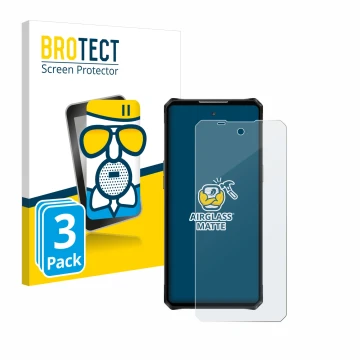 Vorderseite einer Produktverpackung mit dem Markenlogo BROTECT. Daneben ist das Gerät iiiF150 Air 3 mit dem zugehörigen Displa