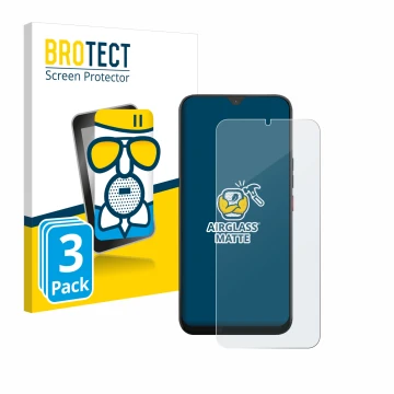 Vorderseite einer Produktverpackung mit dem Markenlogo BROTECT. Daneben ist das Gerät Volla Phone 22 mit dem zugehörigen Displ