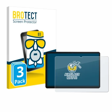 Vorderseite einer Produktverpackung mit dem Markenlogo BROTECT. Daneben ist das Gerät Chuwi Hi10 X1 mit dem zugehörigen Displa