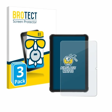 Vorderseite einer Produktverpackung mit dem Markenlogo BROTECT. Daneben ist das Gerät Hotwav R8 mit dem zugehörigen Displaysch