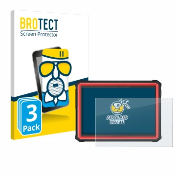 Vorderseite einer Produktverpackung mit dem Markenlogo BROTECT. Daneben ist das Gerät Launch X-431 PRO3S+ Elite mit dem zugehö