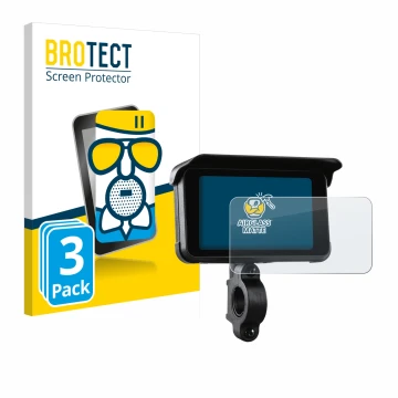 Vorderseite einer Produktverpackung mit dem Markenlogo BROTECT. Daneben ist das Gerät Midland Bike-Play-Guardian mit dem zugeh