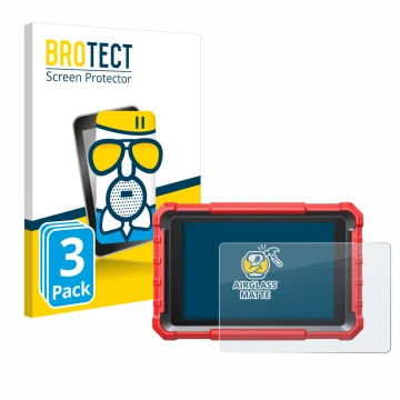 Vorderseite einer Produktverpackung mit dem Markenlogo BROTECT. Daneben ist das Gerät Launch X-431 PROS Elite Pro 5 mit dem zu