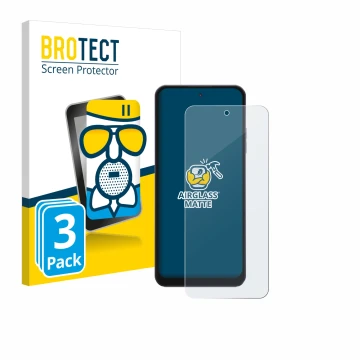 Vorderseite einer Produktverpackung mit dem Markenlogo BROTECT. Daneben ist das Gerät Hotwav Note 13 Max mit dem zugehörigen D