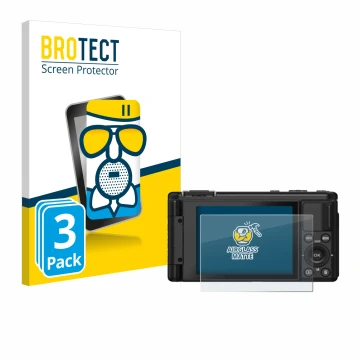 Vorderseite einer Produktverpackung mit dem Markenlogo BROTECT. Daneben ist das Gerät Yashica City 200 mit dem zugehörigen Dis