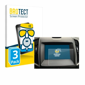 Vorderseite einer Produktverpackung mit dem Markenlogo BROTECT. Daneben ist das Gerät Ford Galaxy Infotainment Sync 3 (2019) m