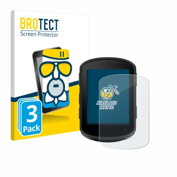 Vorderseite einer Produktverpackung mit dem Markenlogo BROTECT. Daneben ist das Gerät Garmin Edge 540 Solar mit dem zugehörige