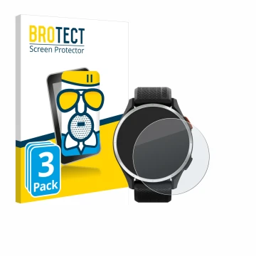 Vorderseite einer Produktverpackung mit dem Markenlogo BROTECT. Daneben ist das Gerät Garmin Approach S44 mit dem zugehörigen 