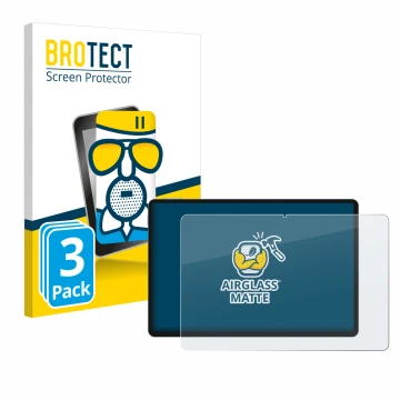 Vorderseite einer Produktverpackung mit dem Markenlogo BROTECT. Daneben ist das Gerät Teclast P50 AI mit dem zugehörigen Displ