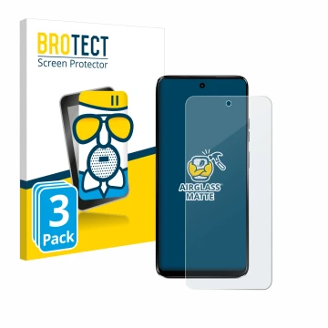 Vorderseite einer Produktverpackung mit dem Markenlogo BROTECT. Daneben ist das Gerät Motorola Moto G34 5G mit dem zugehörigen