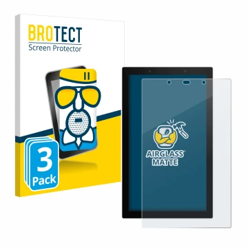 Vorderseite einer Produktverpackung mit dem Markenlogo BROTECT. Daneben ist das Gerät SONOFF NSPanel Pro 120 mit dem zugehörig