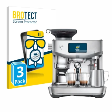 Vorderseite einer Produktverpackung mit dem Markenlogo BROTECT. Daneben ist das Gerät Sage the Oracle Jet mit dem zugehörigen 