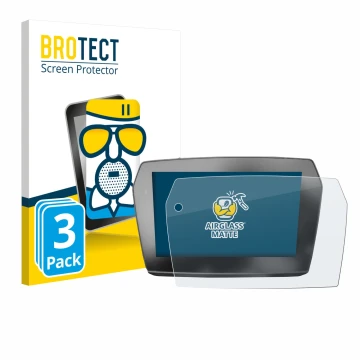 Vorderseite einer Produktverpackung mit dem Markenlogo BROTECT. Daneben ist das Gerät Voge 525DSX 2025 mit dem zugehörigen Dis
