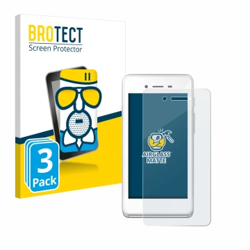 Vorderseite einer Produktverpackung mit dem Markenlogo BROTECT. Daneben ist das Gerät Pax A50 wallee mit dem zugehörigen Displ