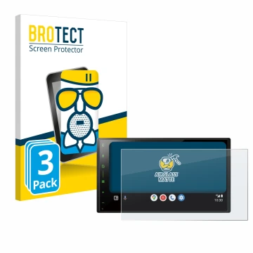 Vorderseite einer Produktverpackung mit dem Markenlogo BROTECT. Daneben ist das Gerät Pioneer SPH-DA77DAB mit dem zugehörigen 