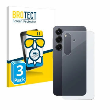 Vorderseite einer Produktverpackung mit dem Markenlogo BROTECT. Daneben ist das Gerät Samsung Galaxy S25 Enterprise Edition (R
