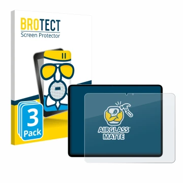 Vorderseite einer Produktverpackung mit dem Markenlogo BROTECT. Daneben ist das Gerät Apple iPad Air 13