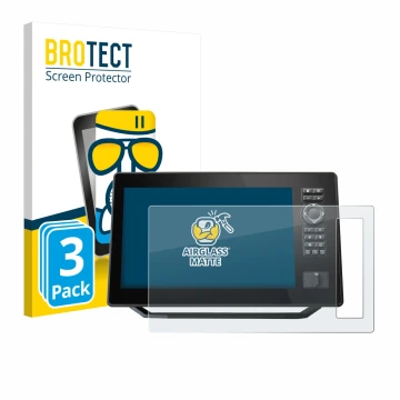 Vorderseite einer Produktverpackung mit dem Markenlogo BROTECT. Daneben ist das Gerät Humminbird Xplore 10 mit dem zugehörigen