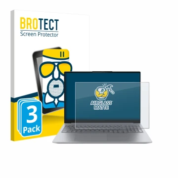 Vorderseite einer Produktverpackung mit dem Markenlogo BROTECT. Daneben ist das Gerät Lenovo ThinkBook 16 Gen 8 mit dem zugehö